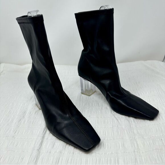 Zara Sleek Midi Calf Boots- Size 8 - Picture 1 of 15